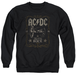 AC/DC Rock Label - Men's Crewneck Sweatshirt Men's Crewneck Sweatshirt ACDC   