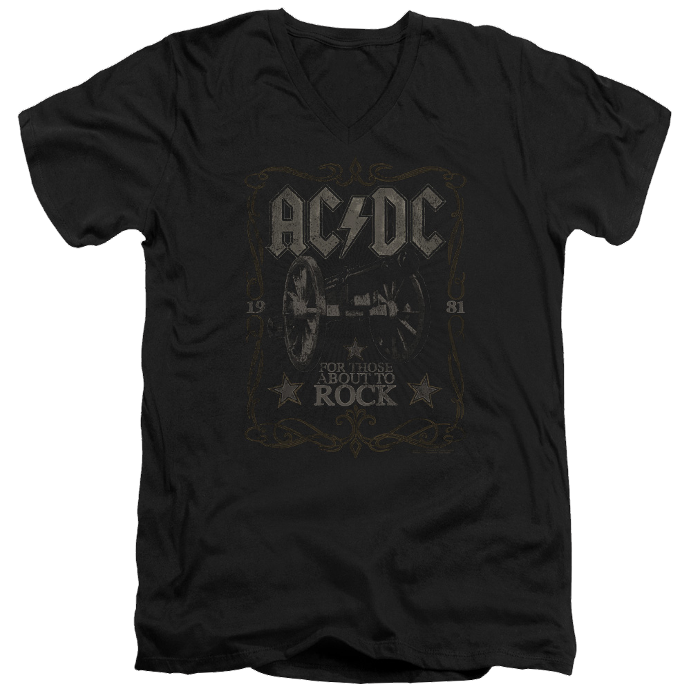 AC/DC Rock Label - Men's V-Neck T-Shirt Men's V-Neck T-Shirt ACDC   