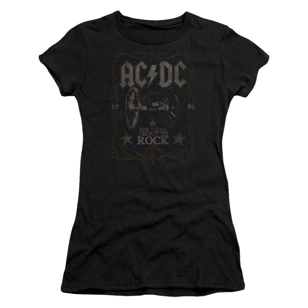 AC/DC Rock Label - Juniors T-Shirt Juniors T-Shirt ACDC   