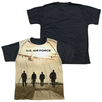 Air Force Long Walk - Youth Black Back T-Shirt (Ages 8-12) U.S. Air Force