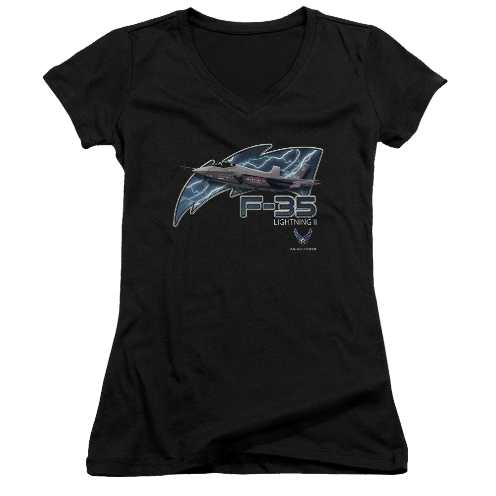 U.S. Air Force F35 - Juniors V-Neck T-Shirt Juniors V-Neck T-Shirt U.S. Air Force   