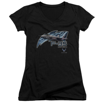 U.S. Air Force F35 - Juniors V-Neck T-Shirt Juniors V-Neck T-Shirt U.S. Air Force   