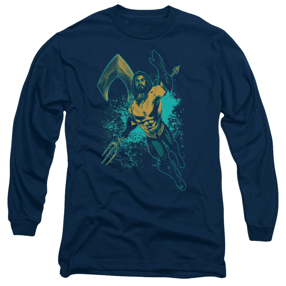 Aquaman Movie Make A Splash - Men's Long Sleeve T-Shirt Men's Long Sleeve T-Shirt Aquaman   