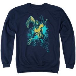 Aquaman Movie Make A Splash - Men's Crewneck Sweatshirt Men's Crewneck Sweatshirt Aquaman   