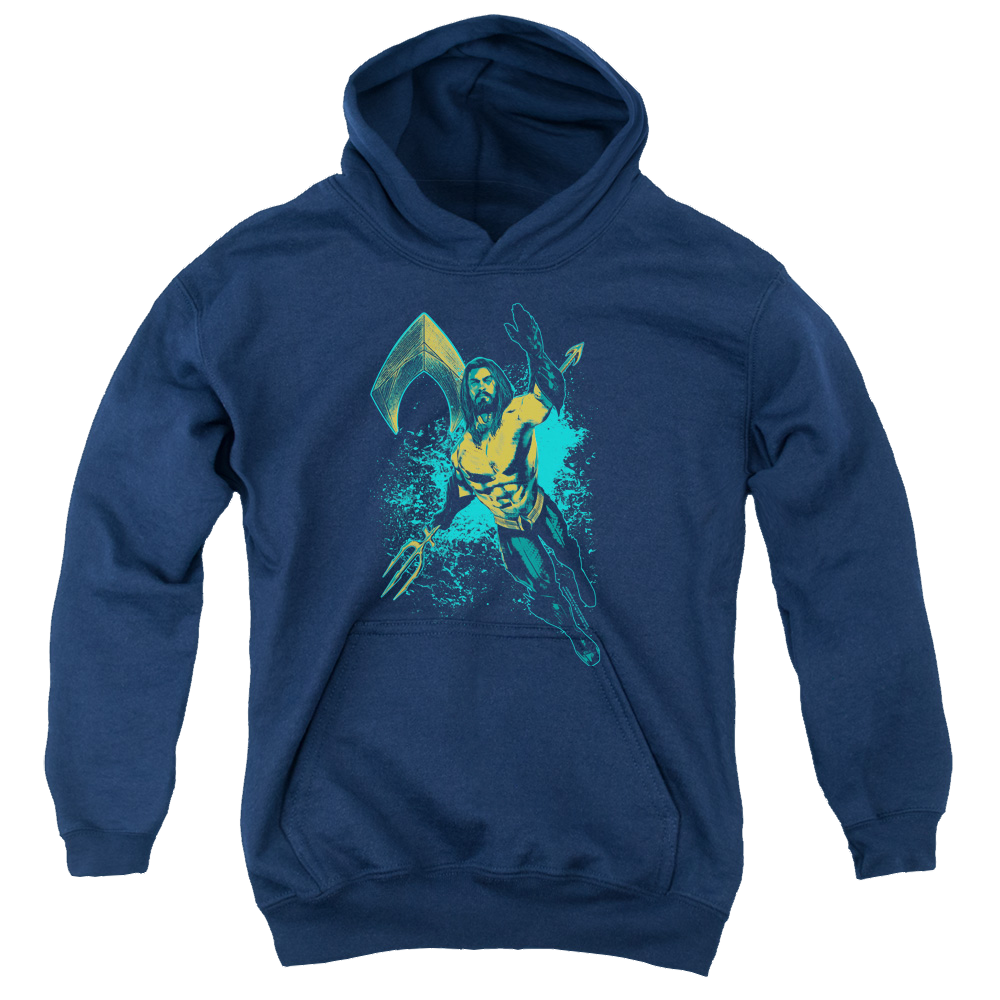Aquaman Movie Make A Splash - Youth Hoodie Youth Hoodie (Ages 8-12) Aquaman   