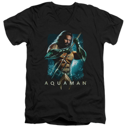 Aquaman Movie Trident - Men's V-Neck T-Shirt Men's V-Neck T-Shirt Aquaman   