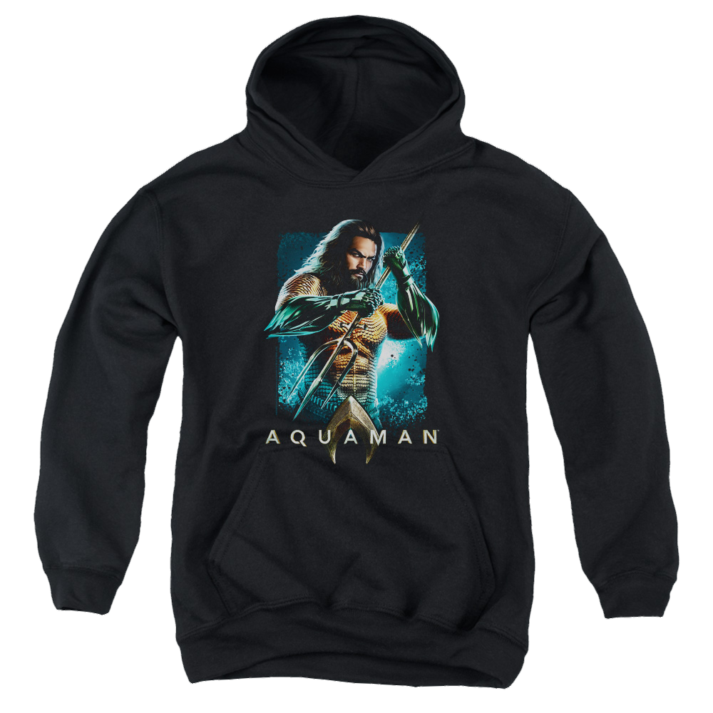 Aquaman Movie Trident - Youth Hoodie Youth Hoodie (Ages 8-12) Aquaman   