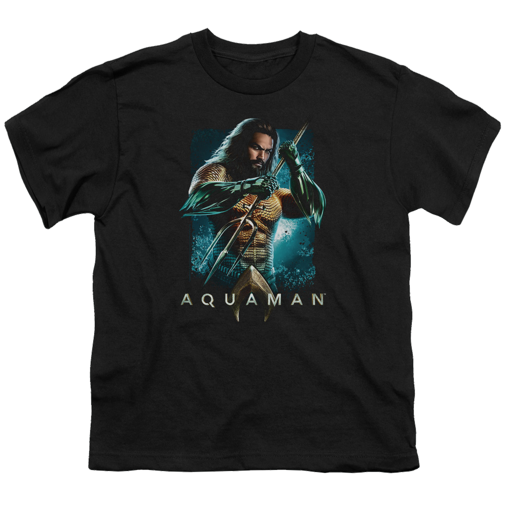 Aquaman Movie Trident - Youth T-Shirt Youth T-Shirt (Ages 8-12) Aquaman   