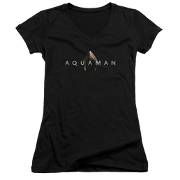 Aquaman Movie Logo - Juniors V-Neck T-Shirt Juniors V-Neck T-Shirt Aquaman   