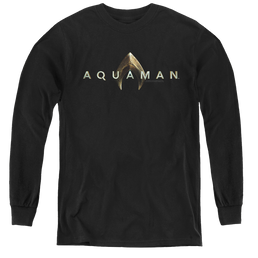 Aquaman Movie Logo - Youth Long Sleeve T-Shirt Youth Long Sleeve T-Shirt Aquaman   