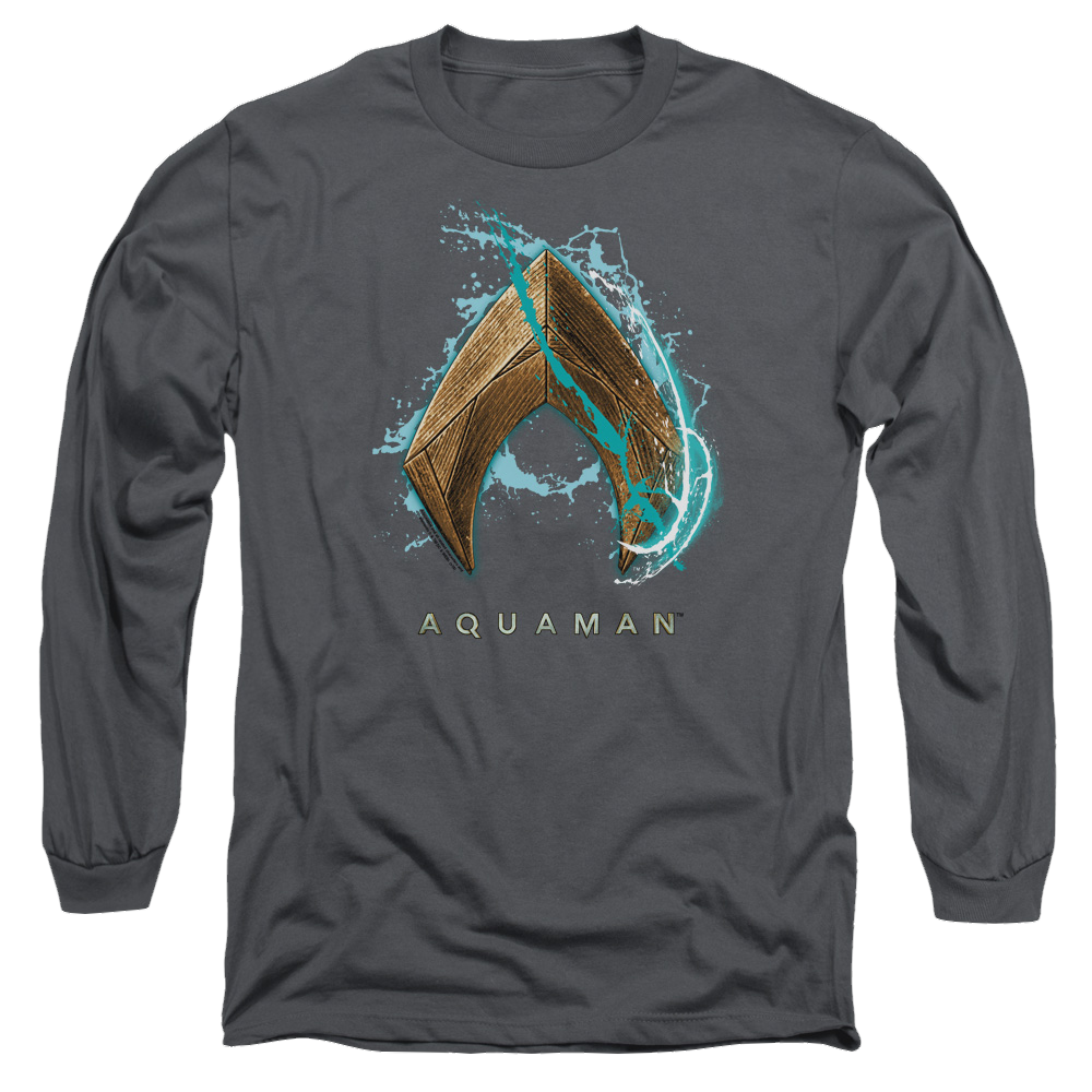 Aquaman Movie Water Shield - Men's Long Sleeve T-Shirt Men's Long Sleeve T-Shirt Aquaman   