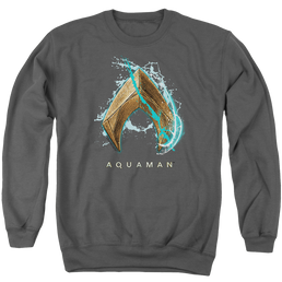 Aquaman Movie Water Shield - Men's Crewneck Sweatshirt Men's Crewneck Sweatshirt Aquaman   