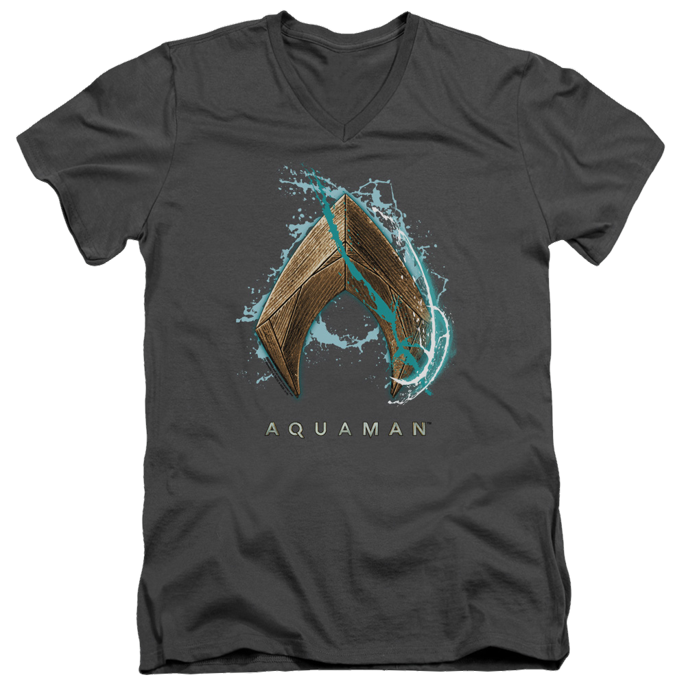 Aquaman Movie Water Shield - Men's V-Neck T-Shirt Men's V-Neck T-Shirt Aquaman   