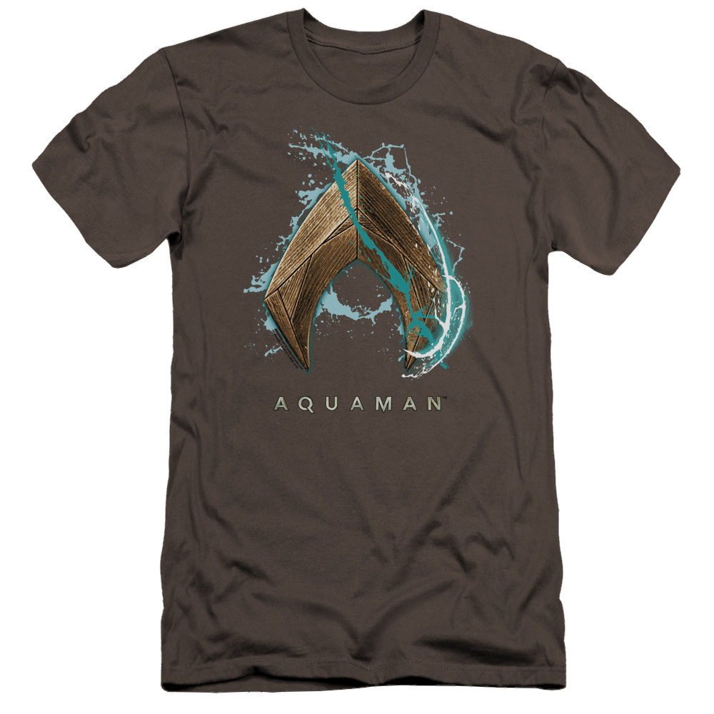 Aquaman Movie Water Shield - Men's Premium Slim Fit T-Shirt Men's Premium Slim Fit T-Shirt Aquaman   