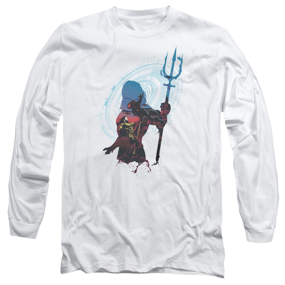Aquaman Movie Silhouette - Men's Long Sleeve T-Shirt Men's Long Sleeve T-Shirt Aquaman   