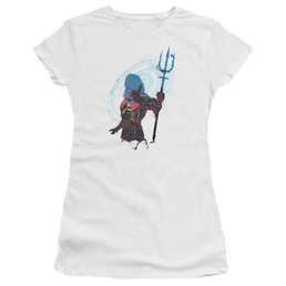 Aquaman Movie Silhouette - Juniors T-Shirt Juniors T-Shirt Aquaman   