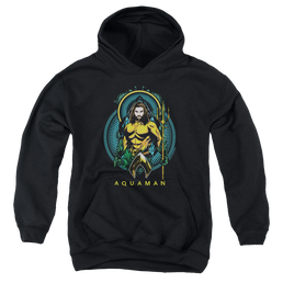 Aquaman Movie Aqua Nouveau - Youth Hoodie Youth Hoodie (Ages 8-12) Aquaman   