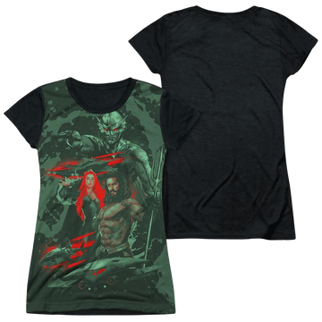 Aquaman Movie Good And Evil juniors black back t-shirt