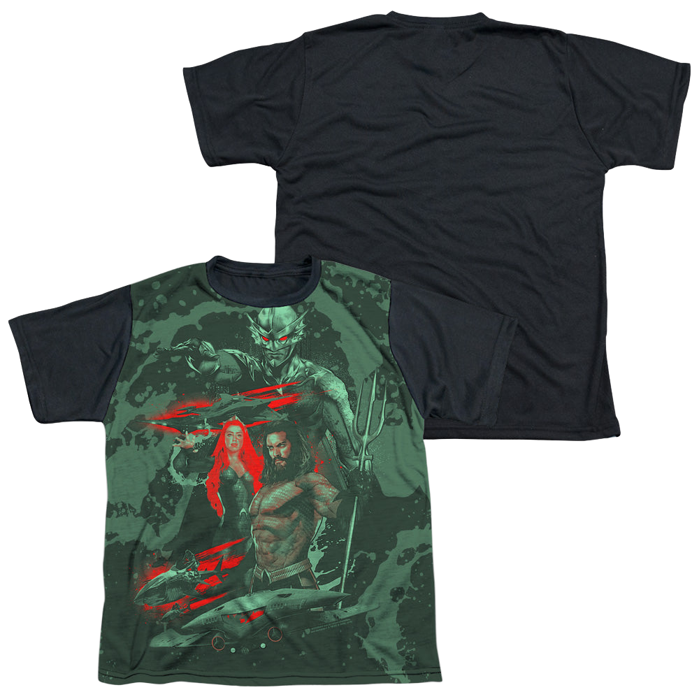 Aquaman Movie Good And Evil - Youth Black Back T-Shirt Youth Black Back T-Shirt (Ages 8-12) Aquaman   