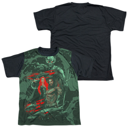 Aquaman Movie Good And Evil - Youth Black Back T-Shirt Youth Black Back T-Shirt (Ages 8-12) Aquaman   