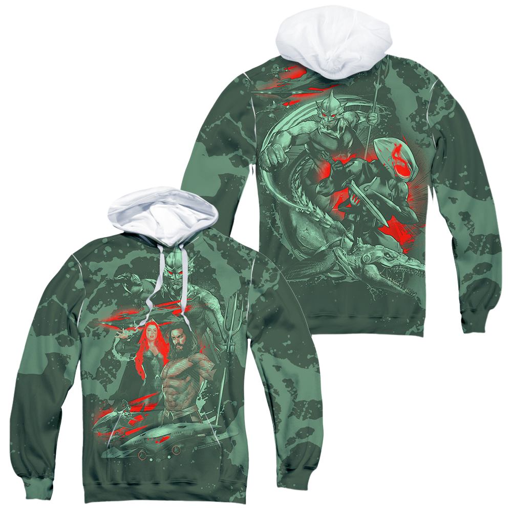 Aquaman Movie Good And Evil - All-Over Print Pullover Hoodie All-Over Print Pullover Hoodie Aquaman   