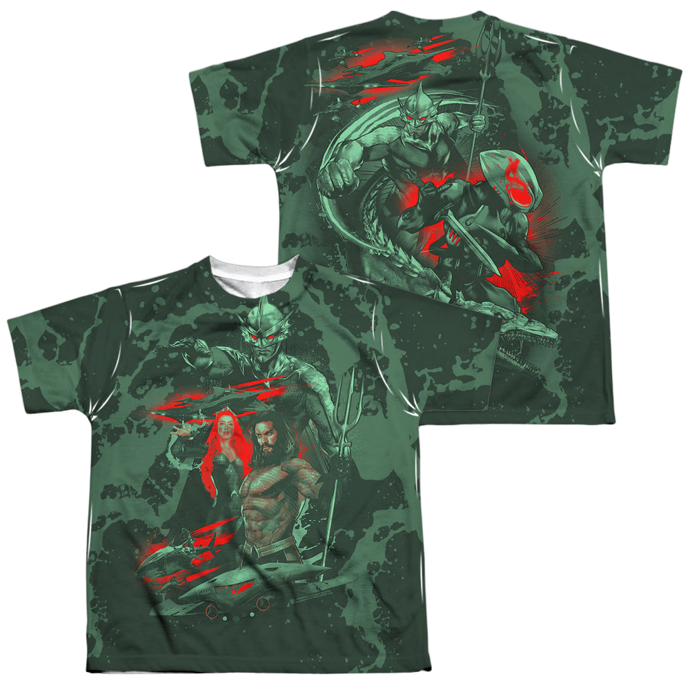 Aquaman Movie Good And Evil - Youth All-Over Print T-Shirt Youth All-Over Print T-Shirt (Ages 8-12) Aquaman   