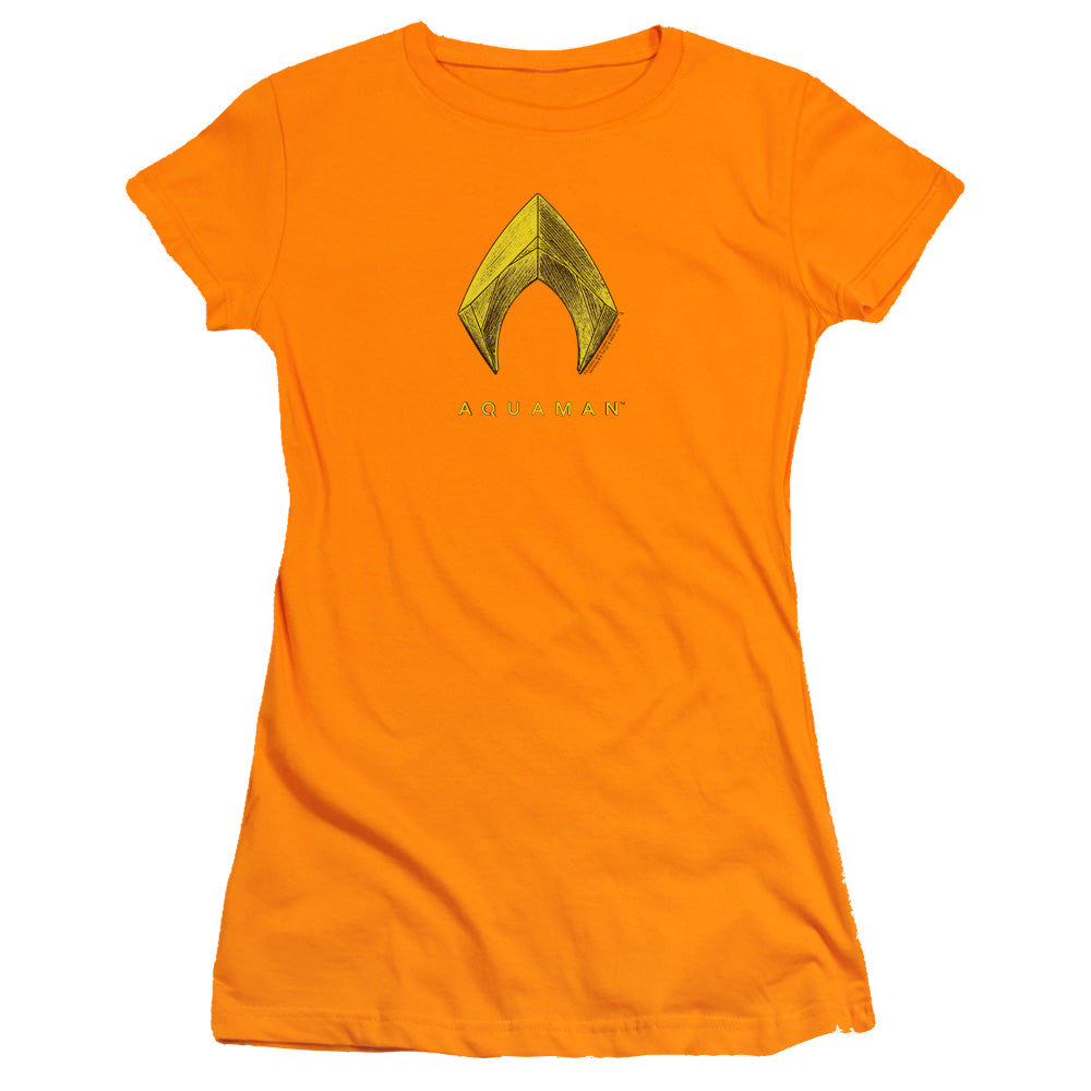 Aquaman Movie Aquaman Logo - Juniors T-Shirt Juniors T-Shirt Aquaman   