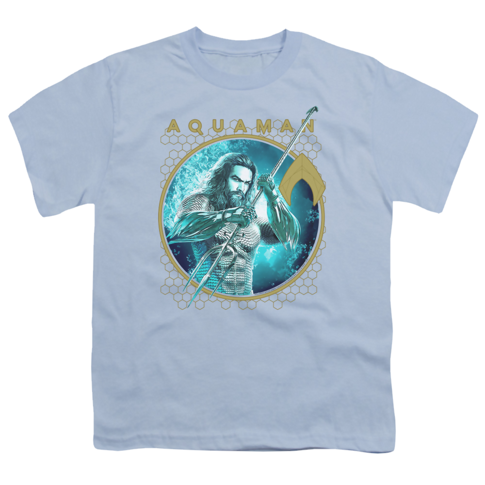 Aquaman Movie Trident Of Neptune - Youth T-Shirt Youth T-Shirt (Ages 8-12) Aquaman   