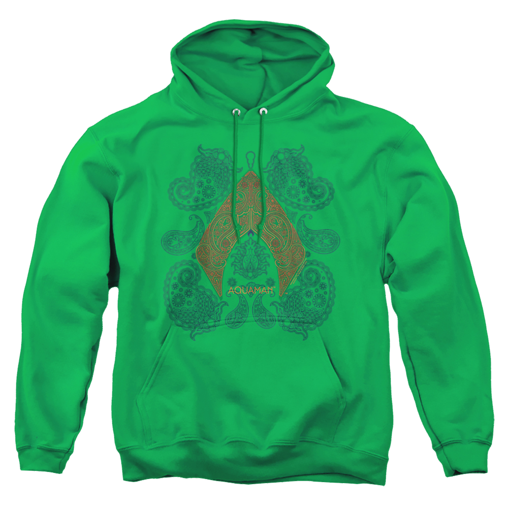 Aquaman Movie Aqua Paisley - Pullover Hoodie Pullover Hoodie Aquaman   
