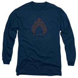 Aquaman Movie Aqua Paisley - Men's Long Sleeve T-Shirt Men's Long Sleeve T-Shirt Aquaman   