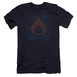 Aquaman Movie Aqua Paisley - Men's Premium Slim Fit T-Shirt Men's Premium Slim Fit T-Shirt Aquaman   
