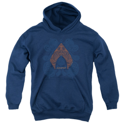 Aquaman Movie Aqua Paisley - Youth Hoodie Youth Hoodie (Ages 8-12) Aquaman   