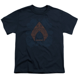 Aquaman Movie Aqua Paisley - Youth T-Shirt Youth T-Shirt (Ages 8-12) Aquaman   