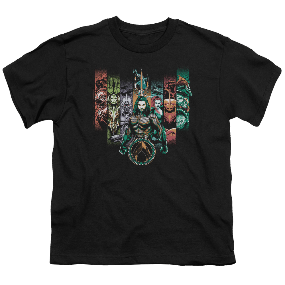 Aquaman Movie Unite The Kingdoms - Youth T-Shirt Youth T-Shirt (Ages 8-12) Aquaman   
