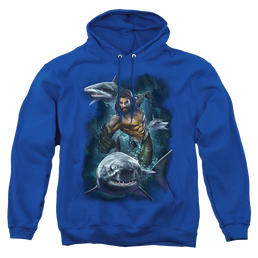 Aquaman Movie Swimming With Sharks - Pullover Hoodie Pullover Hoodie Aquaman   