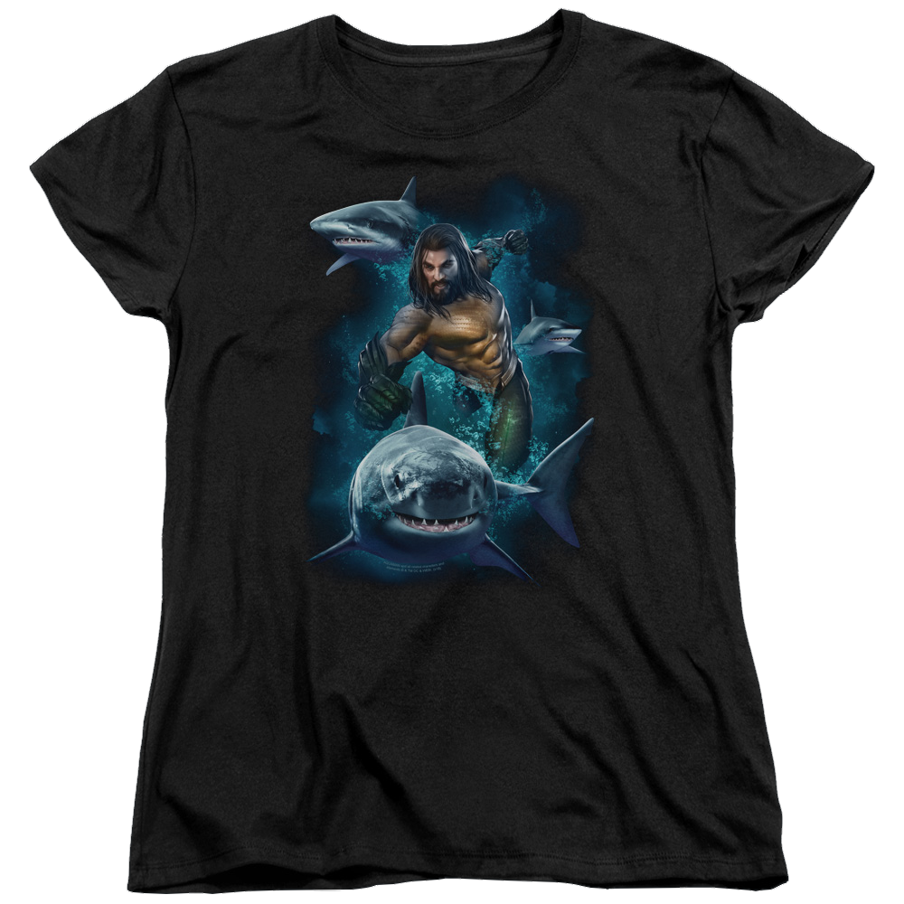 Aquaman Movie Swimming With Sharks - Women's T-Shirt Women's T-Shirt Aquaman   