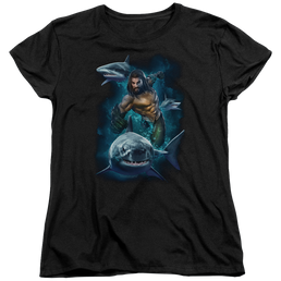 Aquaman Movie Swimming With Sharks - Women's T-Shirt Women's T-Shirt Aquaman   