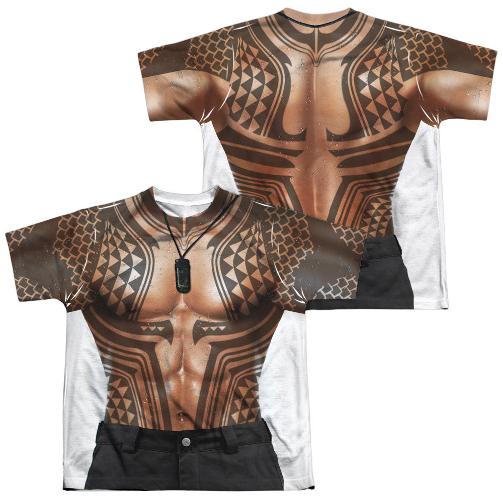 Aquaman Movie Aquaman Tattoos - Youth All-Over Print T-Shirt Youth All-Over Print T-Shirt (Ages 8-12) Aquaman   