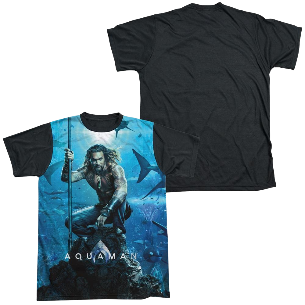 Aquaman Movie Poster - Men's Black Back T-Shirt Men's Black Back T-Shirt Aquaman   