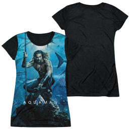 Aquaman Movie Poster - Juniors Black Back T-Shirt Juniors Black Back T-Shirt Aquaman   