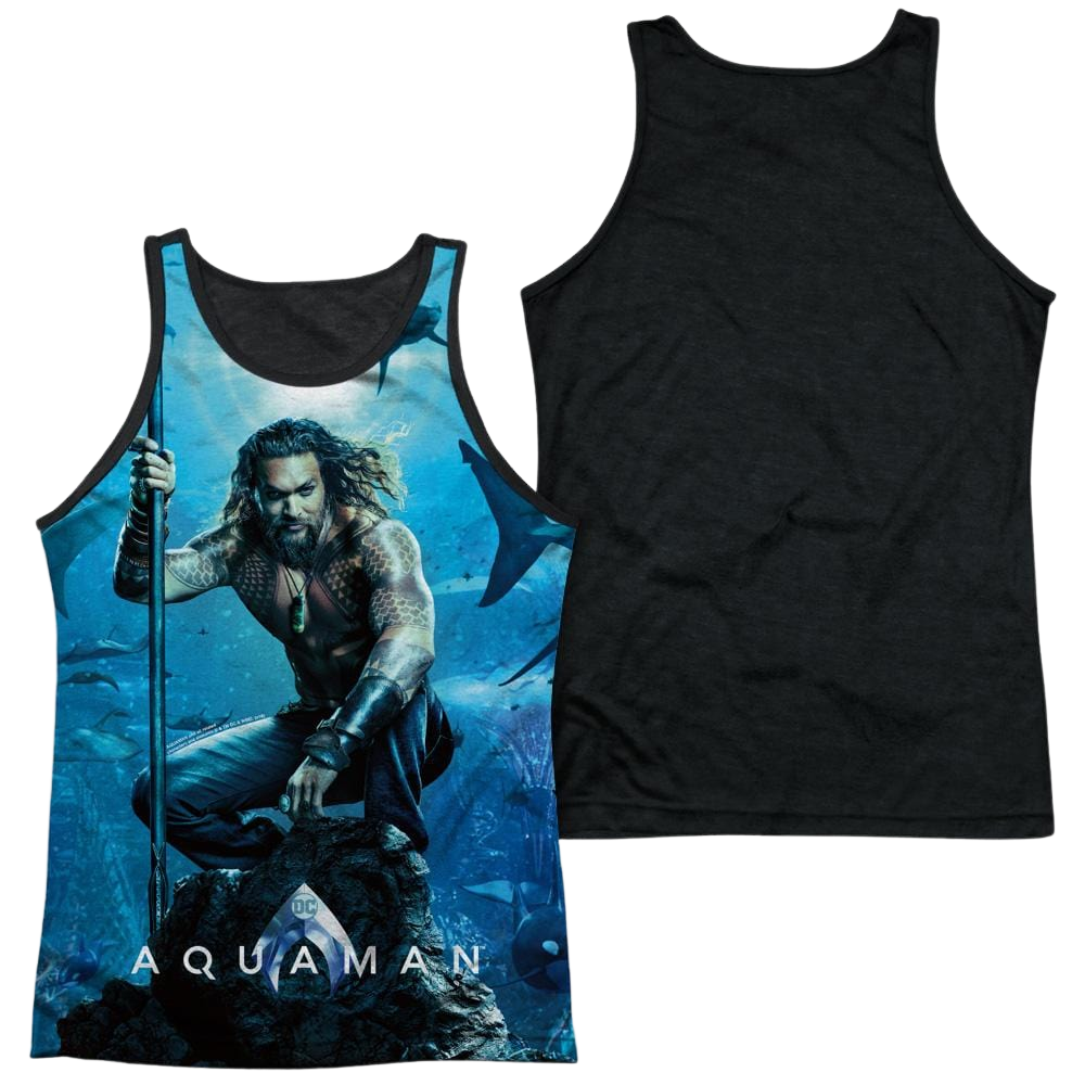 Aquaman Movie Poster - Men's Black Back Tank Top Men's Black Back Tank Aquaman   