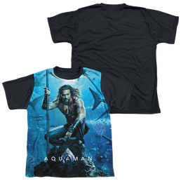 Aquaman Movie Poster - Youth Black Back T-Shirt Youth Black Back T-Shirt (Ages 8-12) Aquaman   