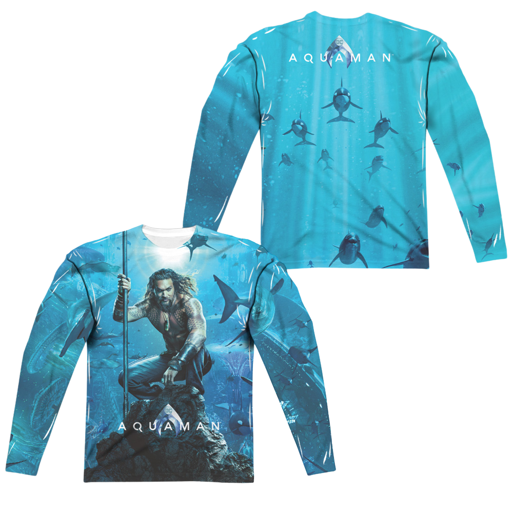 Aquaman Movie Poster - Men's All-Over Print Long Sleeve Men's All-Over Print Long Sleeve Aquaman   
