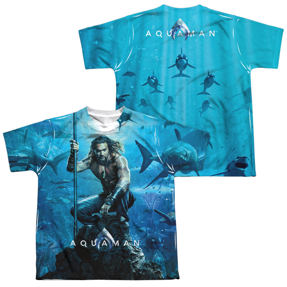 Aquaman Movie Poster - Youth All-Over Print T-Shirt Youth All-Over Print T-Shirt (Ages 8-12) Aquaman   