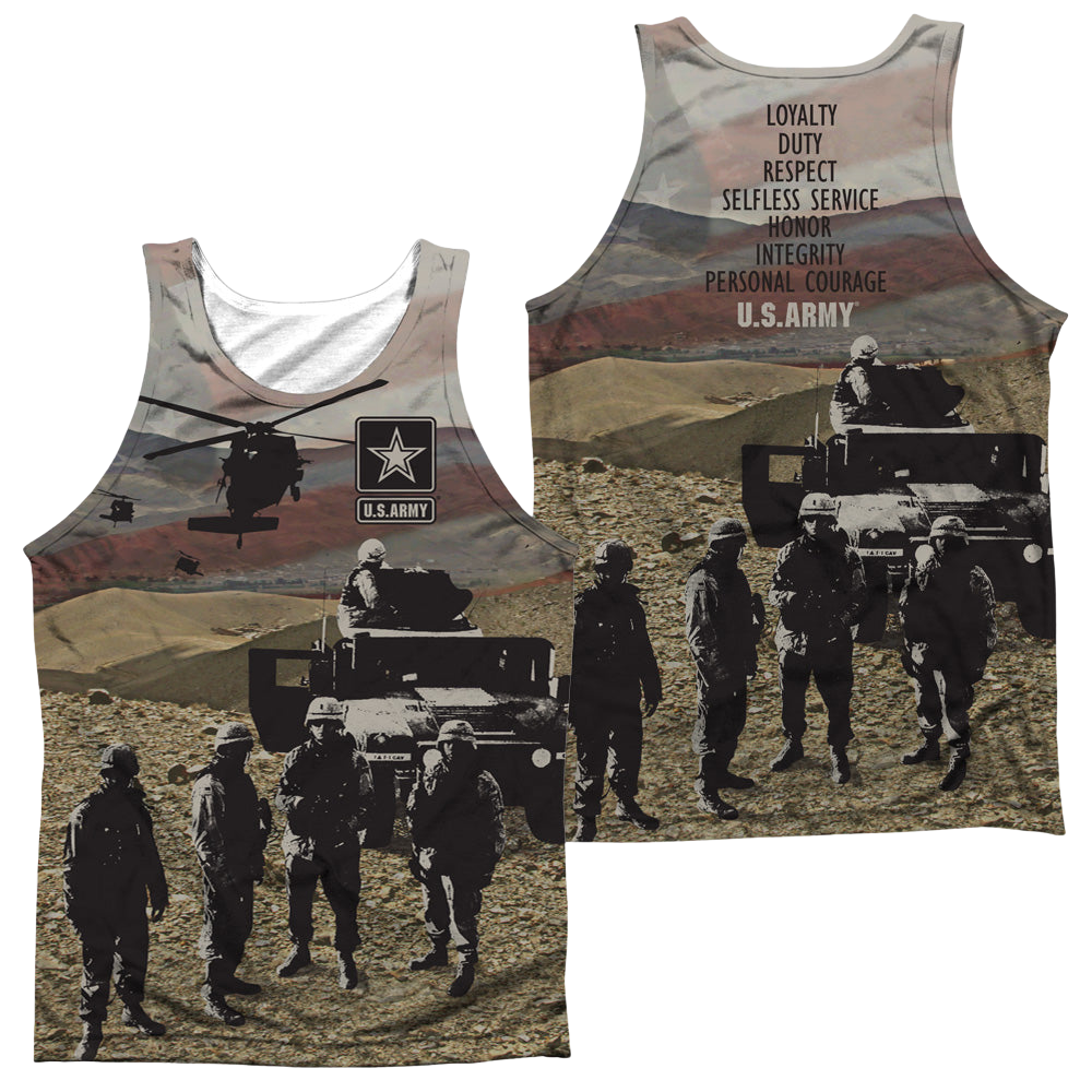 U.S. Army Values (Front/Back Print) - Men's All Over Print Tank Top Men's All Over Print Tank U.S. Army   