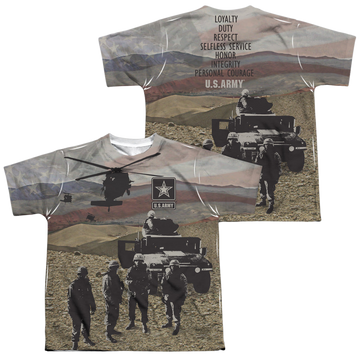U.S. Army Values (Front/Back Print) - Youth All-Over Print T-Shirt Youth All-Over Print T-Shirt (Ages 8-12) U.S. Army   