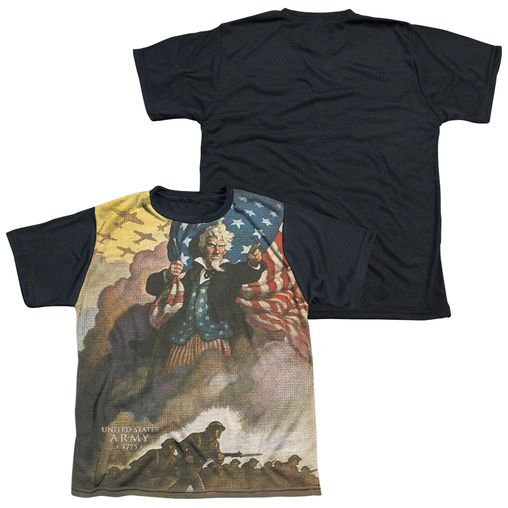 U.S. Army Vintage Poster - Youth Black Back T-Shirt Youth Black Back T-Shirt (Ages 8-12) U.S. Army   