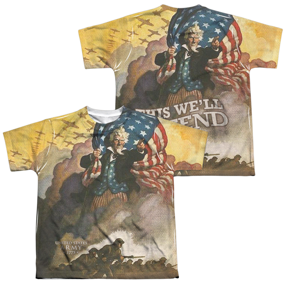 U.S. Army Vintage Poster (Front/Back Print) - Youth All-Over Print T-Shirt Youth All-Over Print T-Shirt (Ages 8-12) U.S. Army   