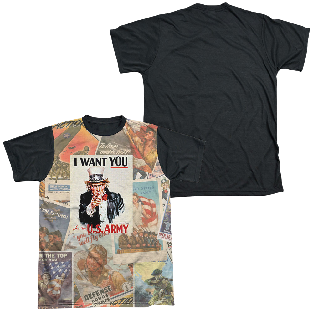 U.S. Army Vintage Collage - Men's Black Back T-Shirt Men's Black Back T-Shirt U.S. Army   