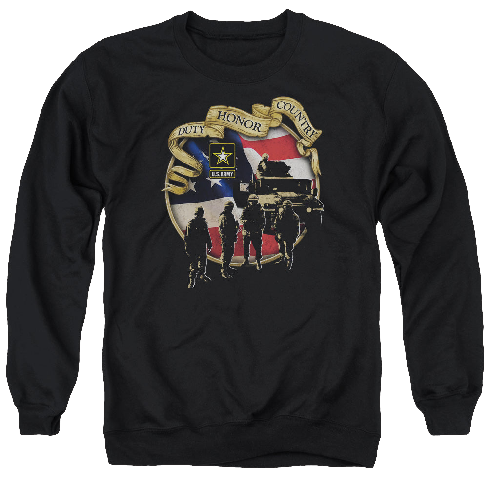 U.S. Army Duty Honor Country - Men's Crewneck Sweatshirt Men's Crewneck Sweatshirt U.S. Army   